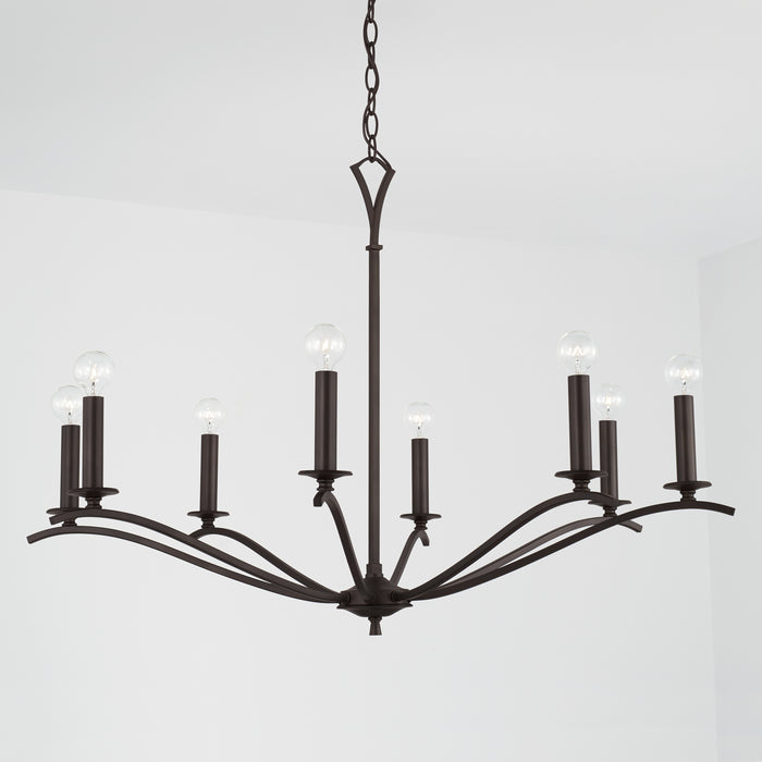 Capital Lighting 442881OB Eight Light Chandelier, Old Bronze
