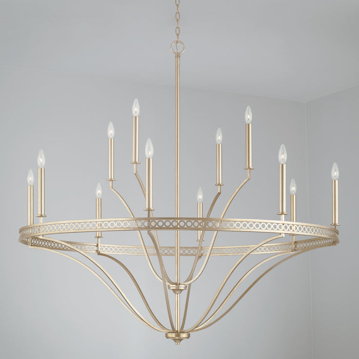 Capital Lighting 443101WG 12 Light Chandelier, Winter Gold
