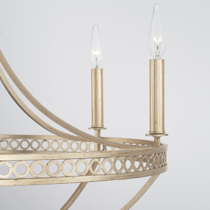 Capital Lighting 443161WG Six Light Chandelier, Winter Gold