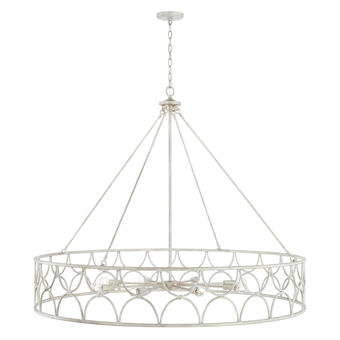 Capital Lighting 443381WW Eight Light Chandelier, Winter White