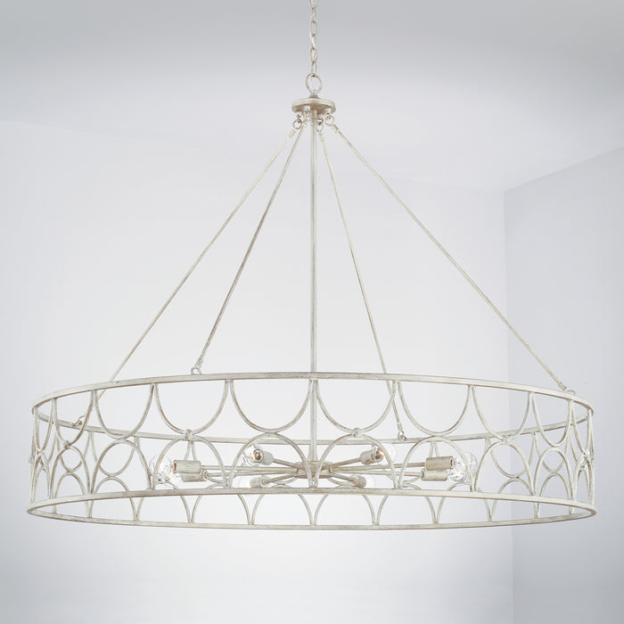 Capital Lighting 443381WW Eight Light Chandelier, Winter White