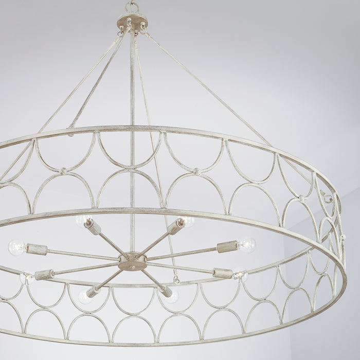 Capital Lighting 443381WW Eight Light Chandelier, Winter White