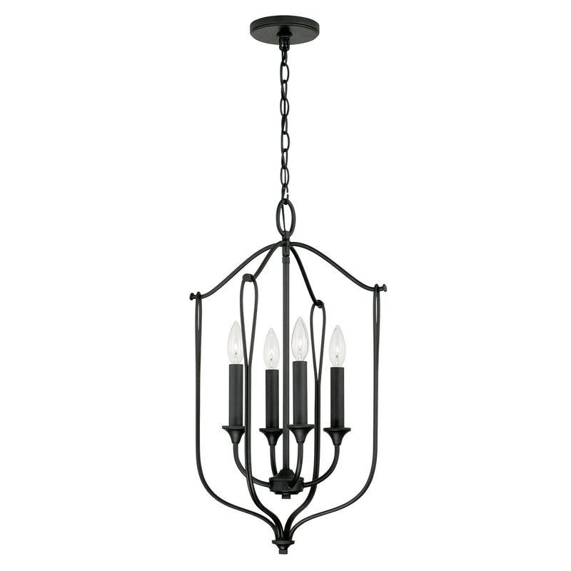 Capital Lighting 541641BI Four Light Foyer, Black Iron