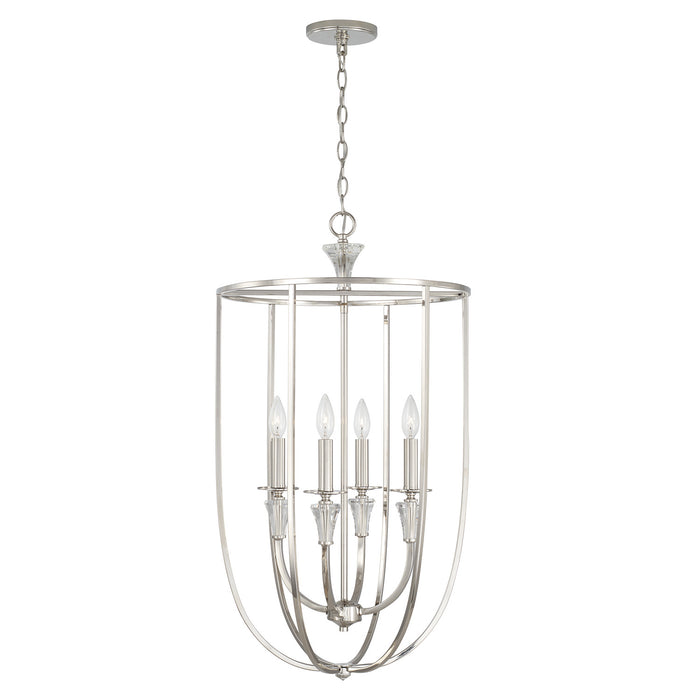 Capital Lighting 541841PN Four Light Foyer, Polished Nickel