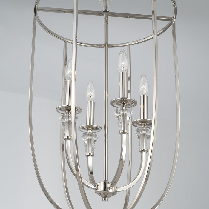 Capital Lighting 541841PN Four Light Foyer, Polished Nickel