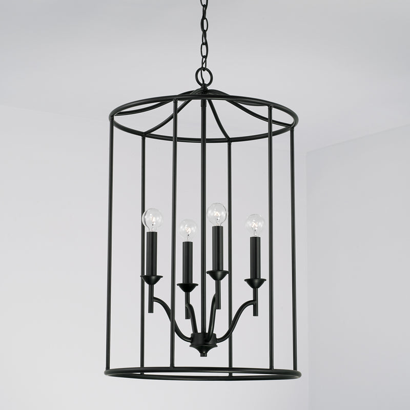 Capital Lighting 542041MB Four Light Foyer, Matte Black