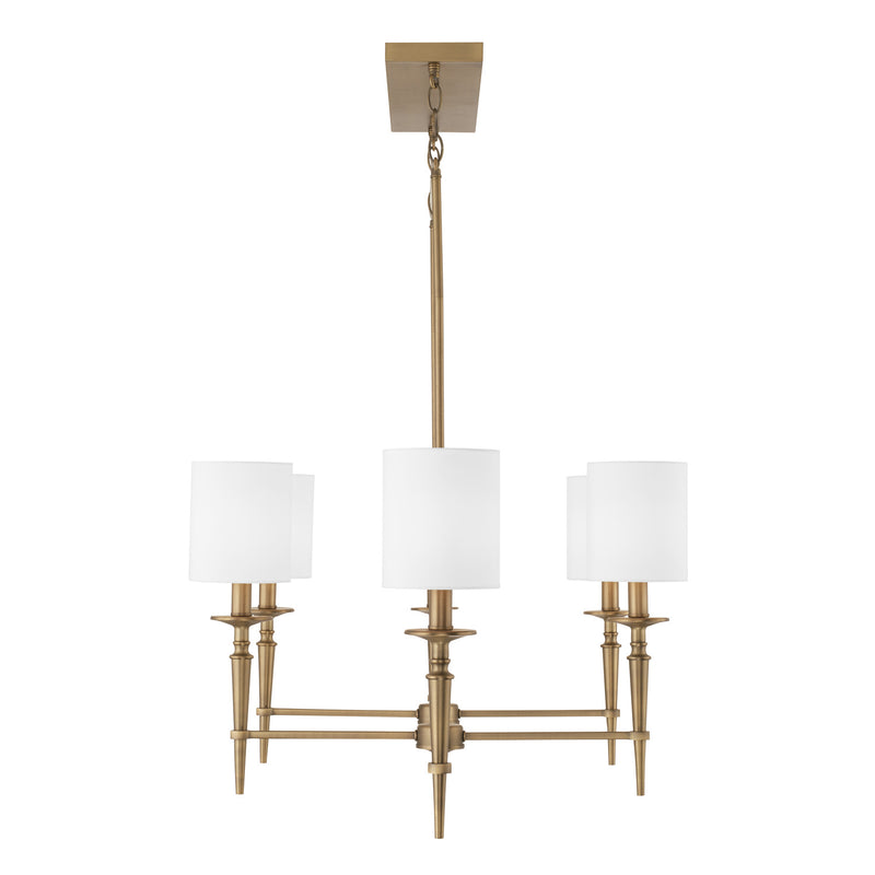 Capital Lighting 842661AD-701 Six Light Island Pendant, Aged Brass