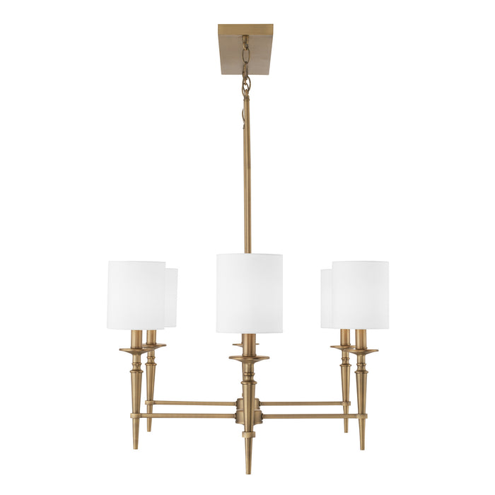 Capital Lighting 842661AD-701 Six Light Island Pendant, Aged Brass