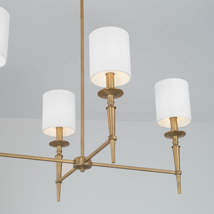 Capital Lighting 842661AD-701 Six Light Island Pendant, Aged Brass