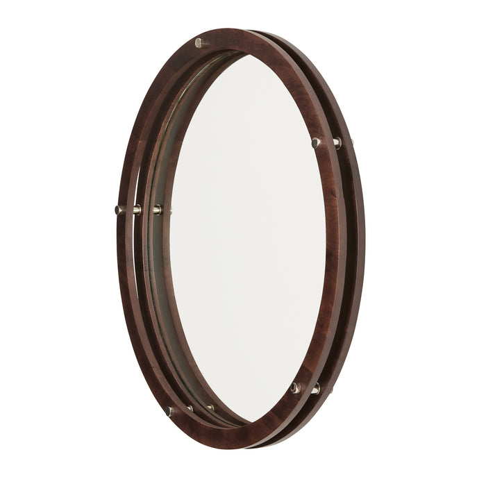 Capital Lighting 739901MM Mirror, Dark Wood and Polished Nickel