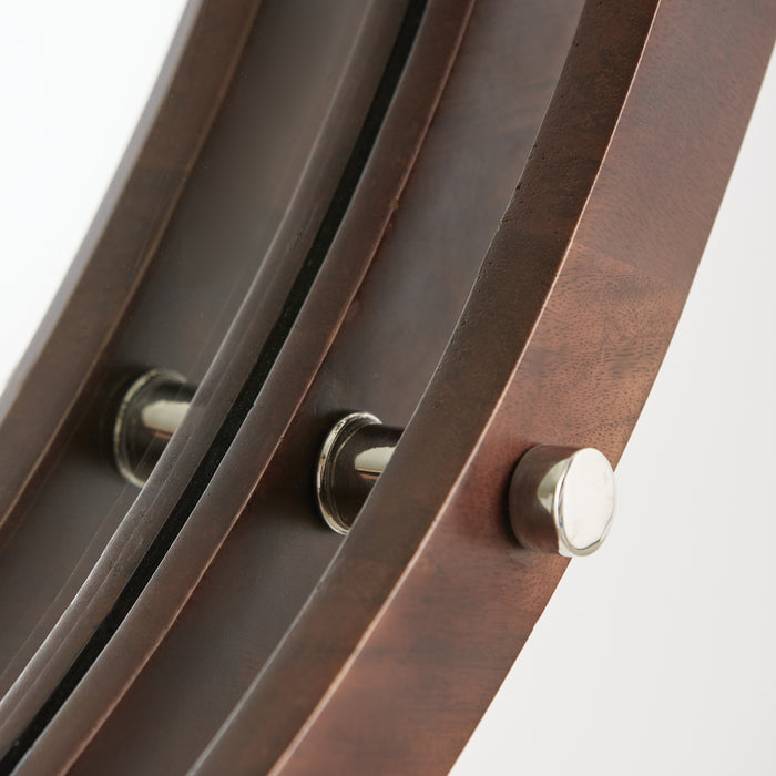Capital Lighting 739901MM Mirror, Dark Wood and Polished Nickel