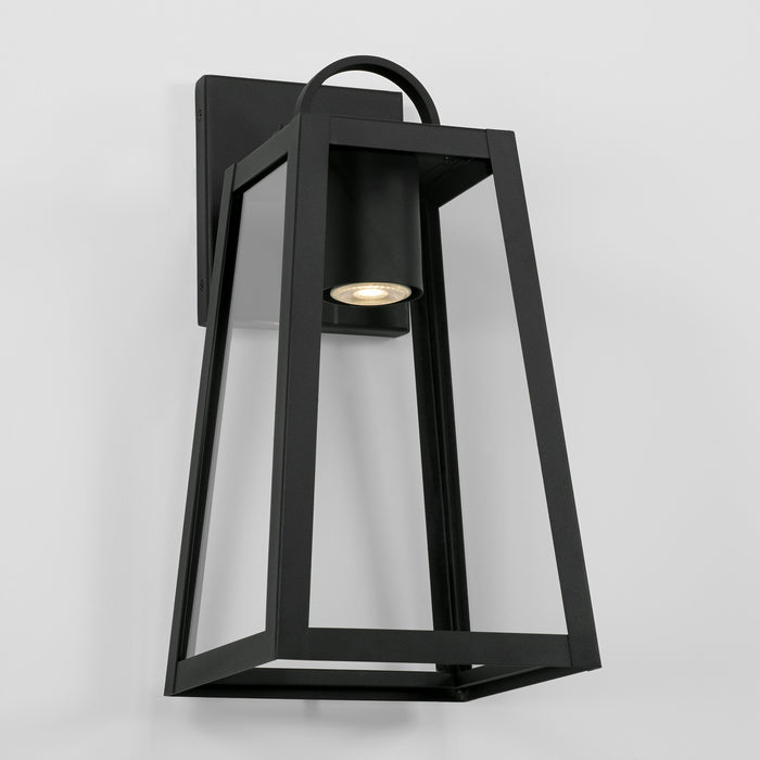 Capital Lighting 943711BK-GL One Light Outdoor Wall Lantern, Black