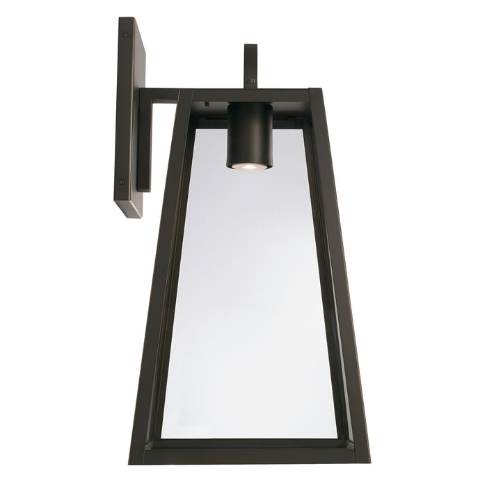 Capital Lighting 943713OZ-GL One Light Outdoor Wall Lantern, Oiled Bronze