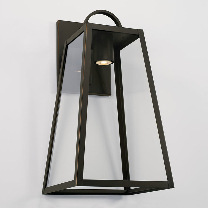 Capital Lighting 943713OZ-GL One Light Outdoor Wall Lantern, Oiled Bronze