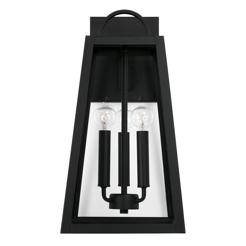 Capital Lighting 943732BK Three Light Outdoor Wall Lantern, Black