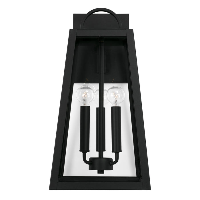 Capital Lighting 943732BK Three Light Outdoor Wall Lantern, Black
