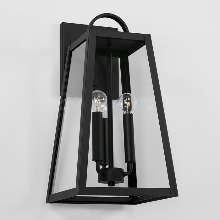 Capital Lighting 943732BK Three Light Outdoor Wall Lantern, Black