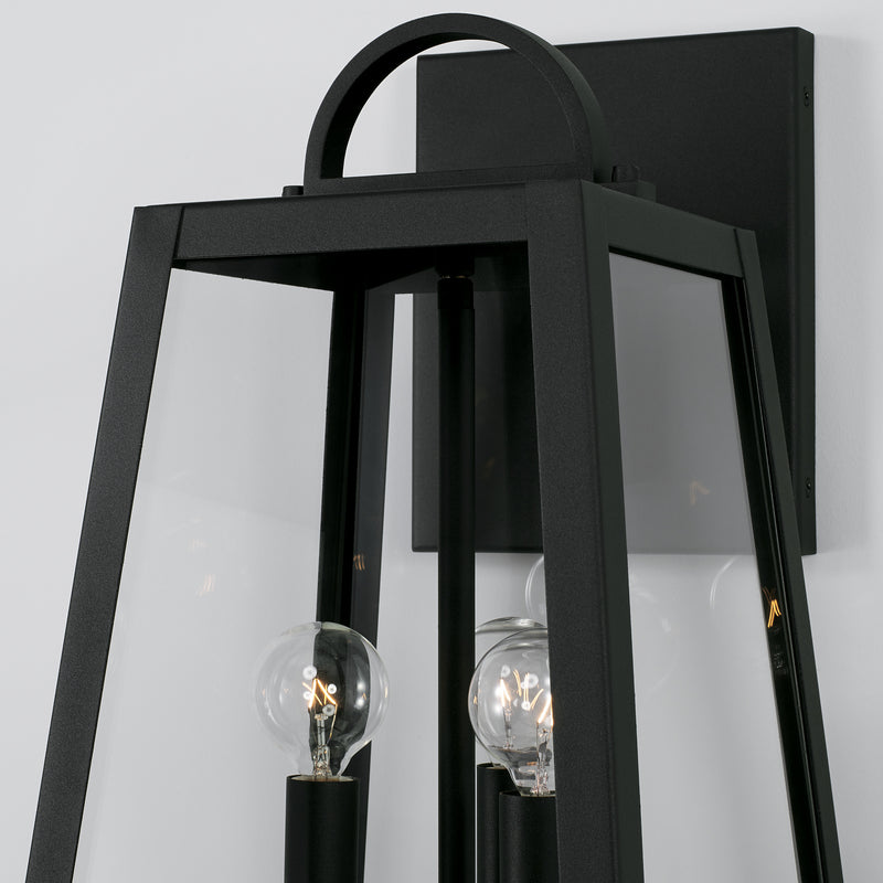 Capital Lighting 943732BK Three Light Outdoor Wall Lantern, Black