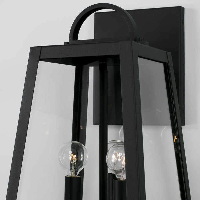 Capital Lighting 943732BK Three Light Outdoor Wall Lantern, Black
