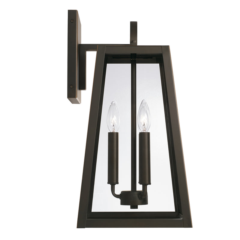 Capital Lighting 943732OZ Three Light Outdoor Wall Lantern, Oiled Bronze