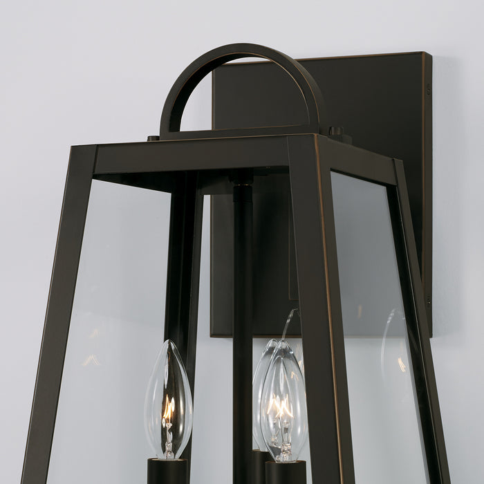 Capital Lighting 943732OZ Three Light Outdoor Wall Lantern, Oiled Bronze