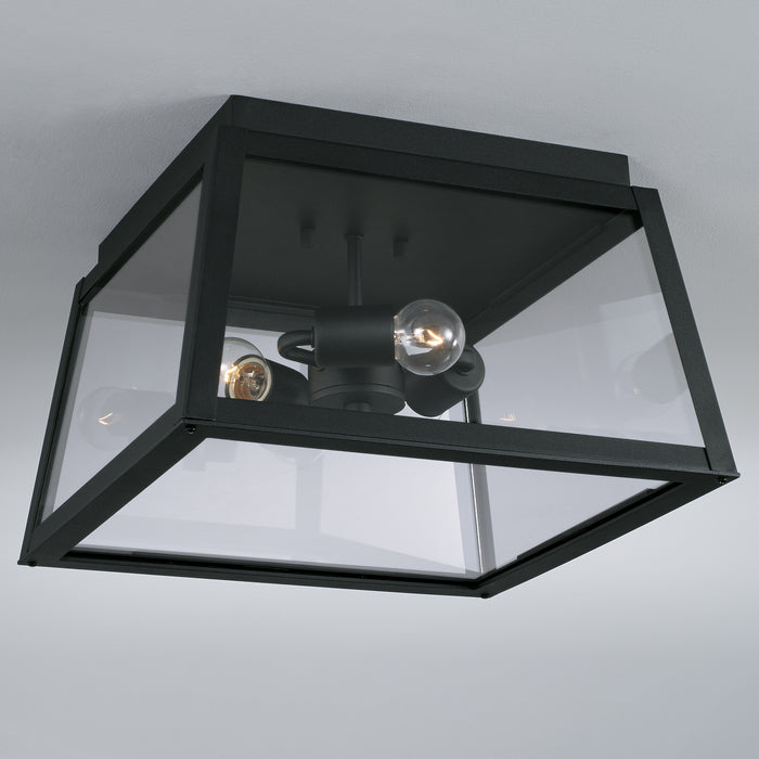 Capital Lighting 943736BK Three Light Outdoor Flush Mount, Black