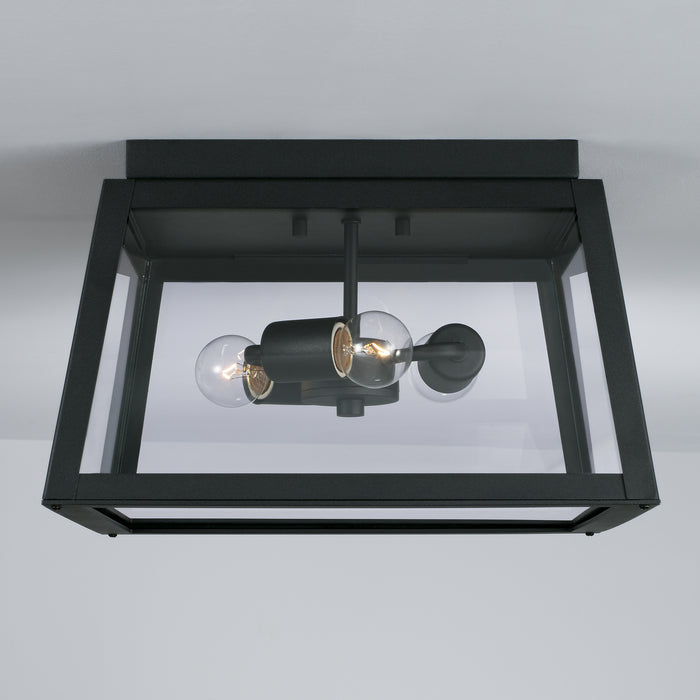 Capital Lighting 943736BK Three Light Outdoor Flush Mount, Black
