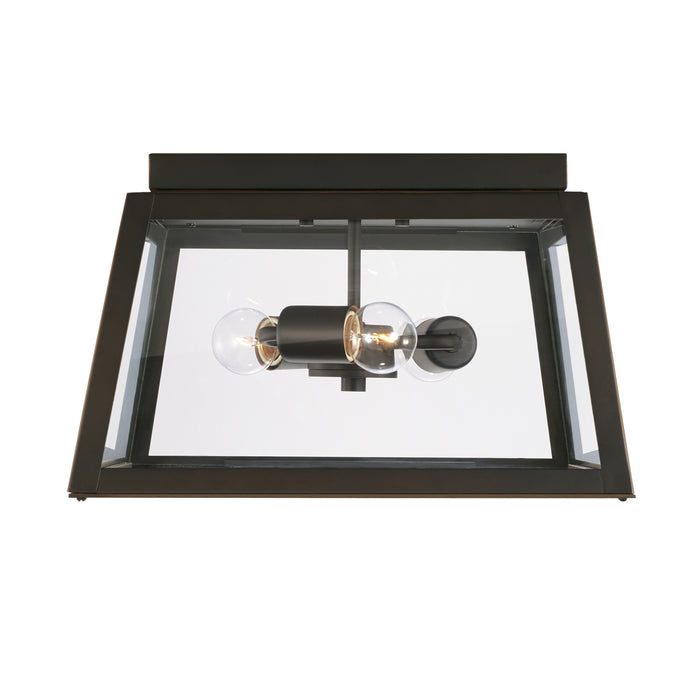 Capital Lighting 943736OZ Three Light Outdoor Flush Mount, Oiled Bronze