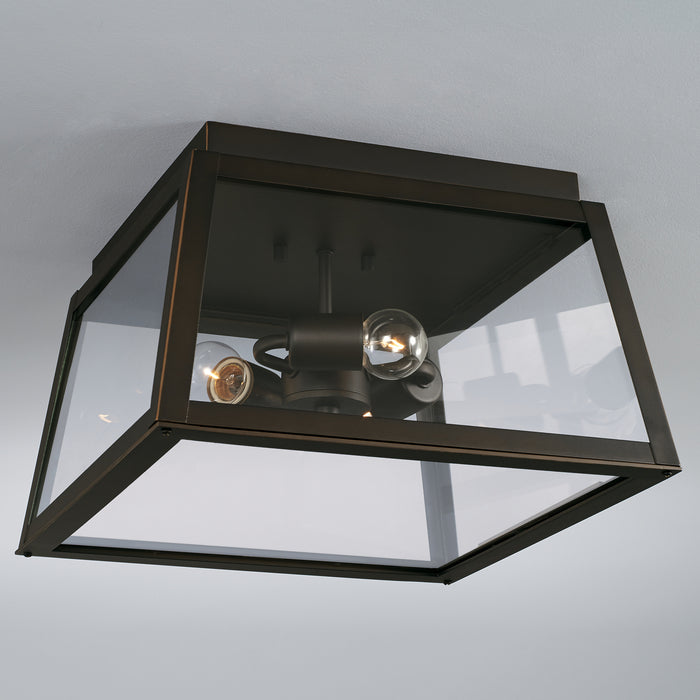 Capital Lighting 943736OZ Three Light Outdoor Flush Mount, Oiled Bronze