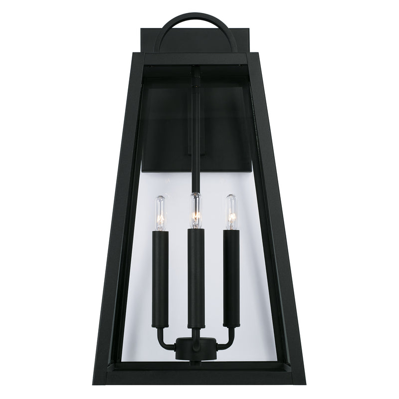 Capital Lighting 943743BK Four Light Outdoor Wall Lantern, Black