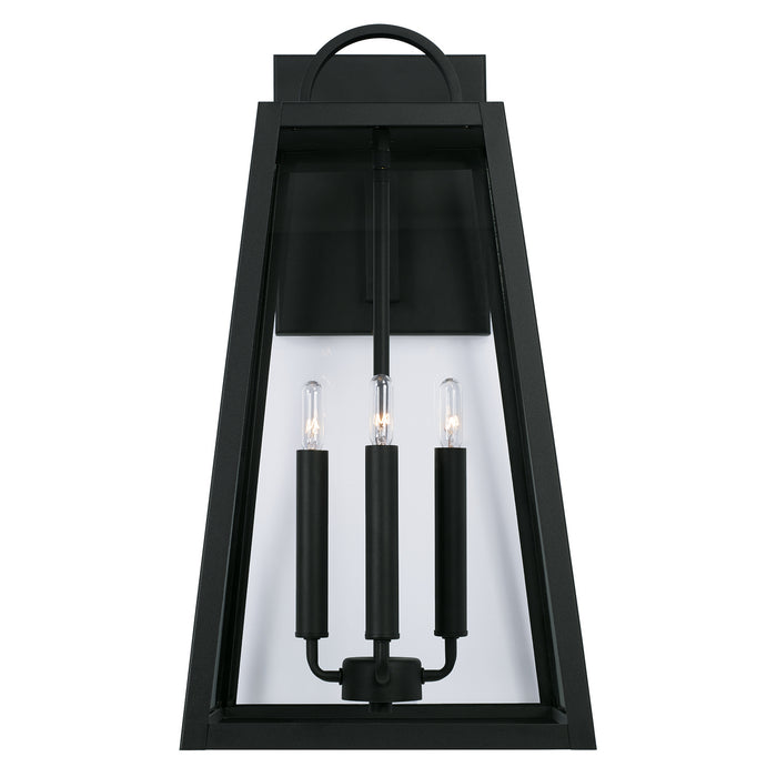 Capital Lighting 943743BK Four Light Outdoor Wall Lantern, Black