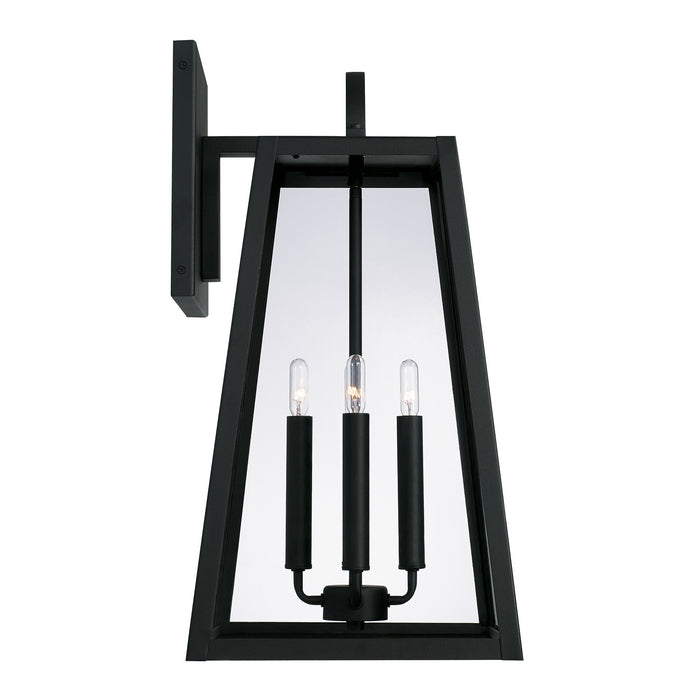 Capital Lighting 943743BK Four Light Outdoor Wall Lantern, Black