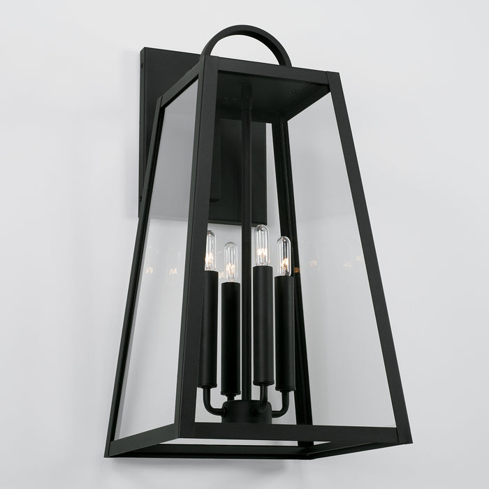 Capital Lighting 943743BK Four Light Outdoor Wall Lantern, Black