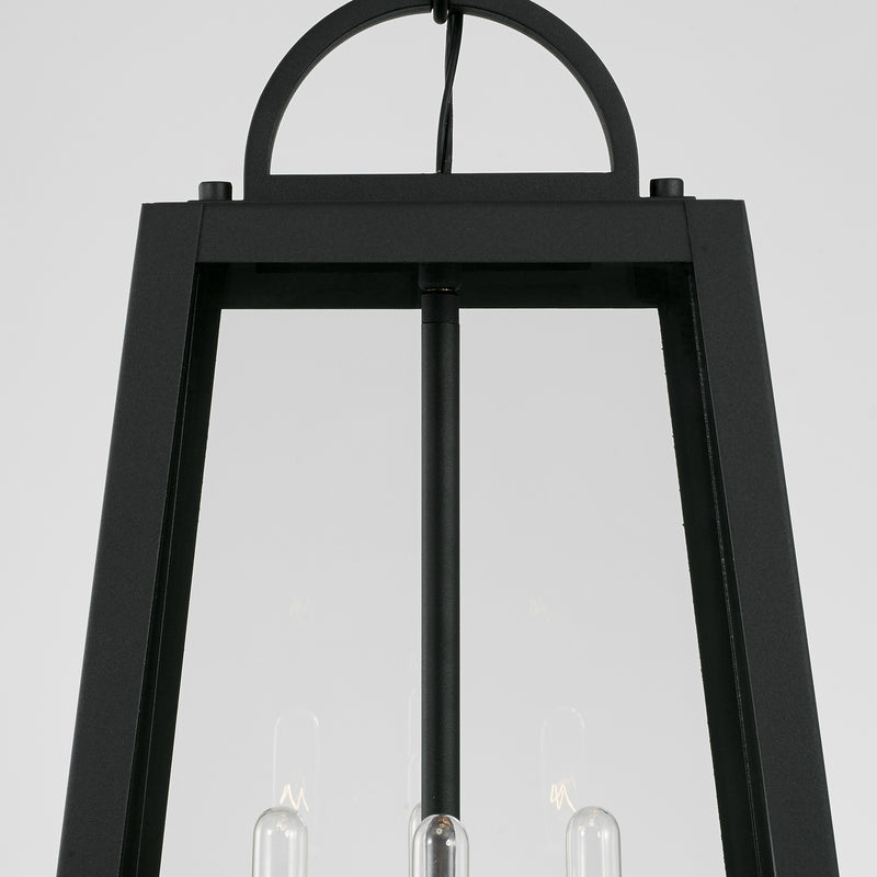 Capital Lighting 943744BK Four Light Outdoor Hanging Lantern, Black