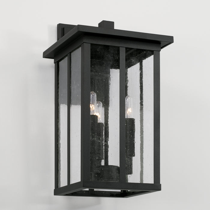 Capital Lighting 943832BK Three Light Outdoor Wall Lantern, Black