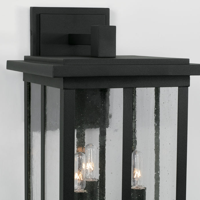 Capital Lighting 943832BK Three Light Outdoor Wall Lantern, Black