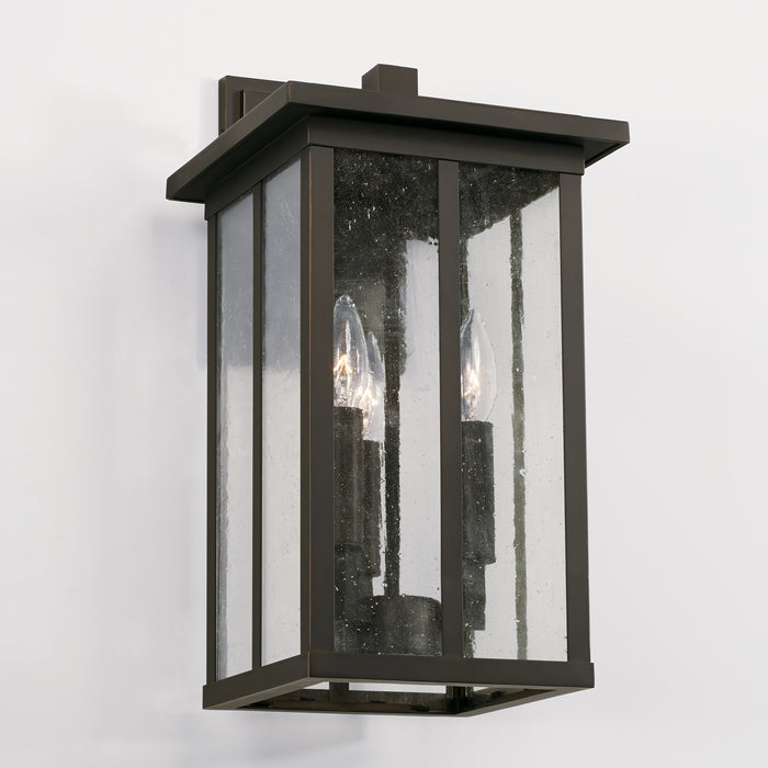 Capital Lighting 943832OZ Three Light Outdoor Wall Lantern, Oiled Bronze