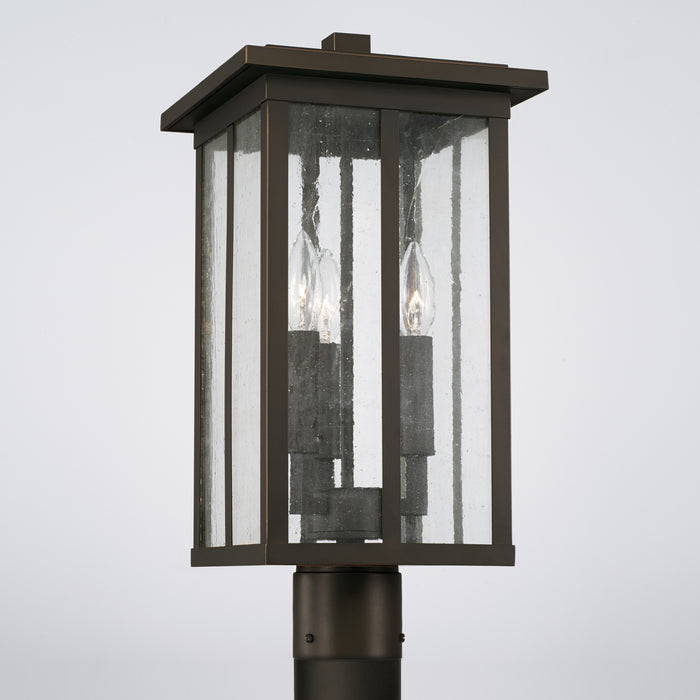 Capital Lighting 943835OZ Three Light Outdoor Post Lantern, Oiled Bronze