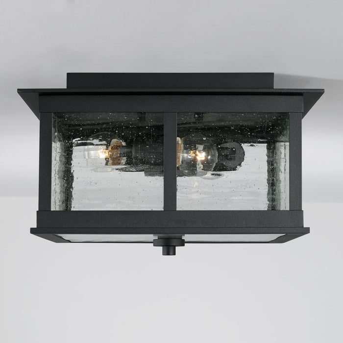 Capital Lighting 943836BK Three Light Outdoor Flush Mount, Black