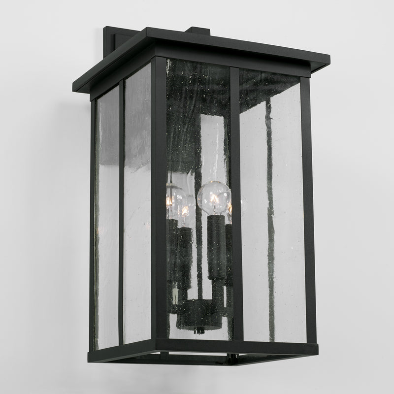 Capital Lighting 943843BK Four Light Outdoor Wall Lantern, Black