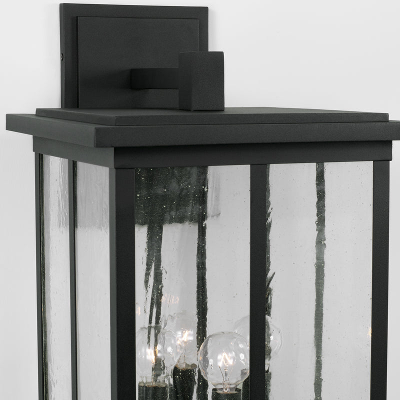 Capital Lighting 943843BK Four Light Outdoor Wall Lantern, Black