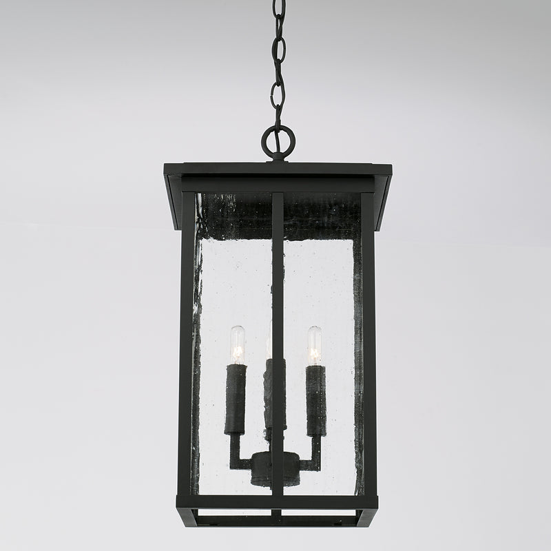 Capital Lighting 943844BK Four Light Outdoor Hanging Lantern, Black