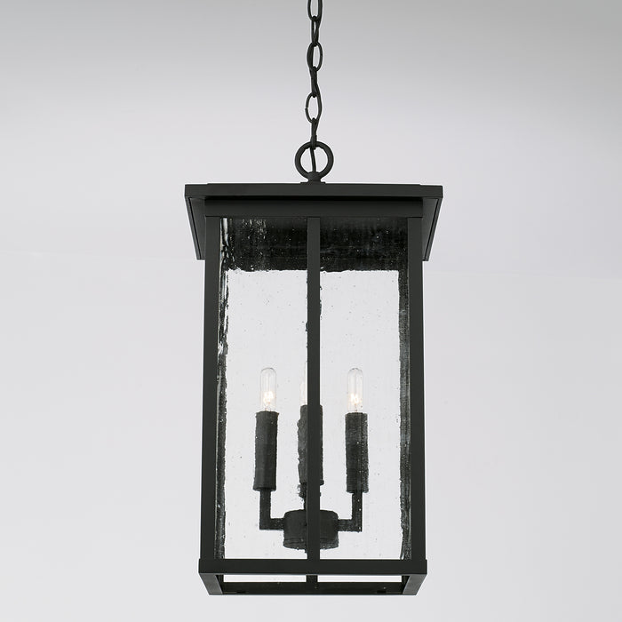 Capital Lighting 943844BK Four Light Outdoor Hanging Lantern, Black