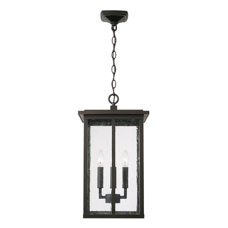 Capital Lighting 943844OZ Four Light Outdoor Hanging Lantern, Oiled Bronze