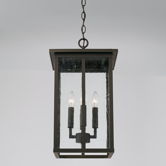 Capital Lighting 943844OZ Four Light Outdoor Hanging Lantern, Oiled Bronze