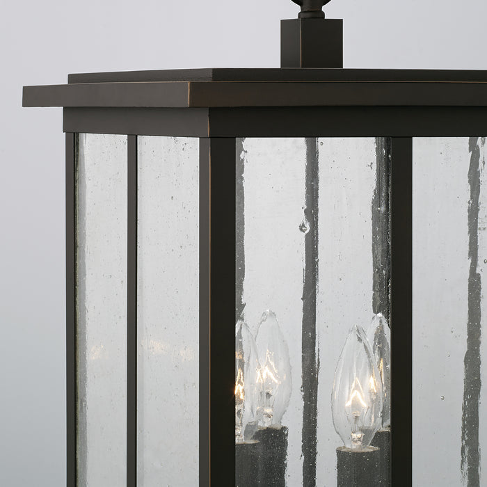 Capital Lighting 943844OZ Four Light Outdoor Hanging Lantern, Oiled Bronze