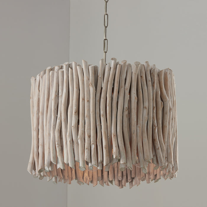 Capital Lighting 340241PP Four Light Pendant, Brushed Pewter