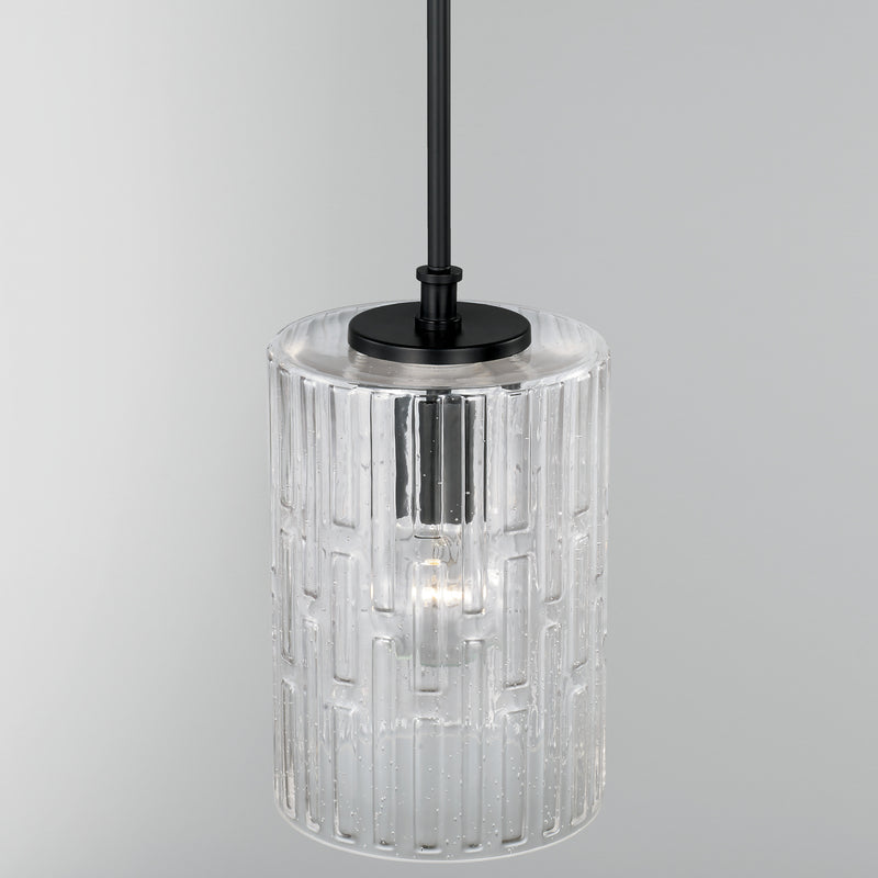 Capital Lighting 341311MB One Light Pendant, Matte Black