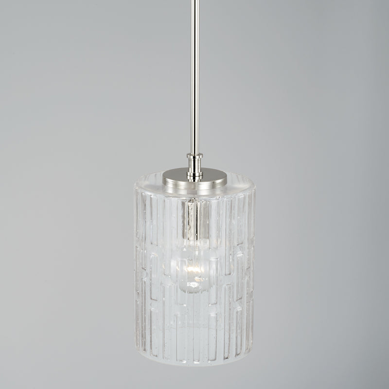 Capital Lighting 341311PN One Light Pendant, Polished Nickel