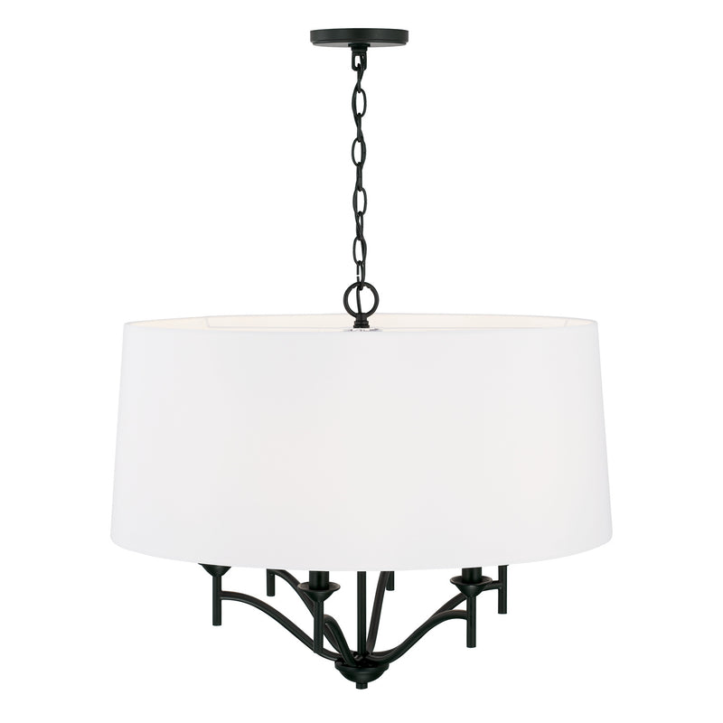 Capital Lighting 342061MB Six Light Pendant, Matte Black